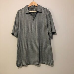 Walter Hagen Men’s Large Gray Striped Golf Polo